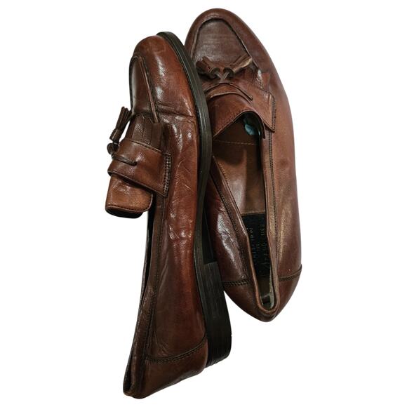 Regency Collection Angelo Rossi Brown Leather Tassel Kiltie Loafers Men’s 10.5 M